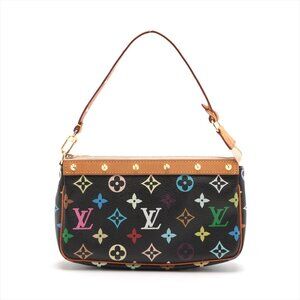 louis vuitton black  multicolor shoulder Monogram Pochette Accessories